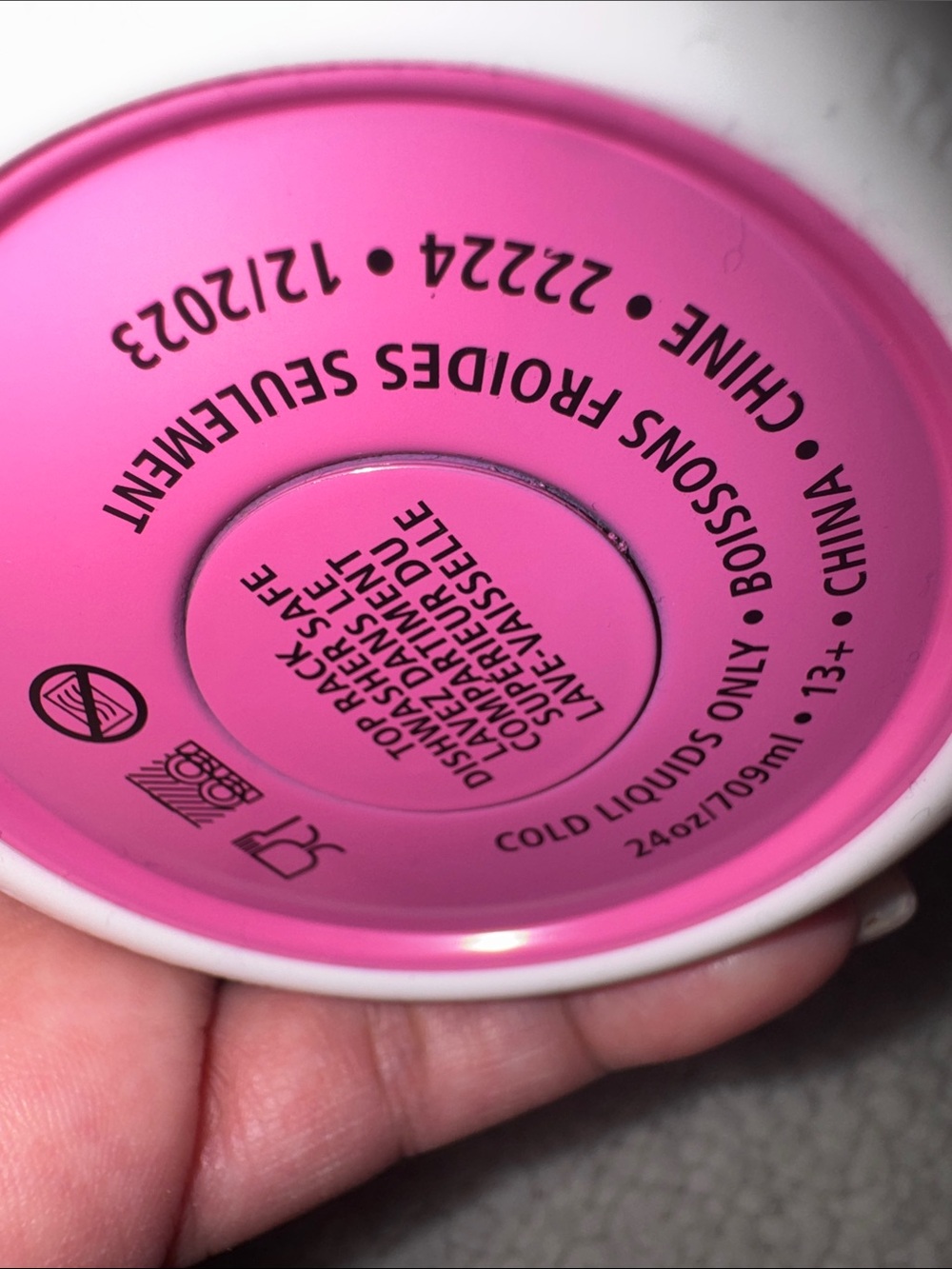 Barbie- NWOT Pink Logo Pattern Insulated Tumbler with Pink Straw 24oz - Picture 6 of 12